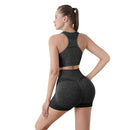 Conjunto Fitness Sem Costura de Alta Elasticidade para Mulheres - Desconto Certeiro