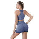Conjunto Fitness Sem Costura de Alta Elasticidade para Mulheres - Desconto Certeiro